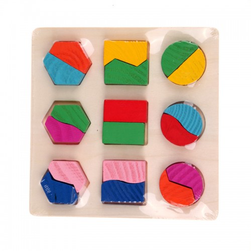 GSLLLAN - Wooden Learning Geometry Toys Puzzle 01